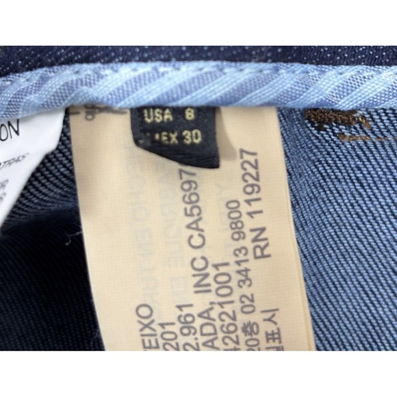 Massimo Dutti Womens 8 High Waist Cargo Denim A-Line Skirt Button Front - Picture 4 of 8